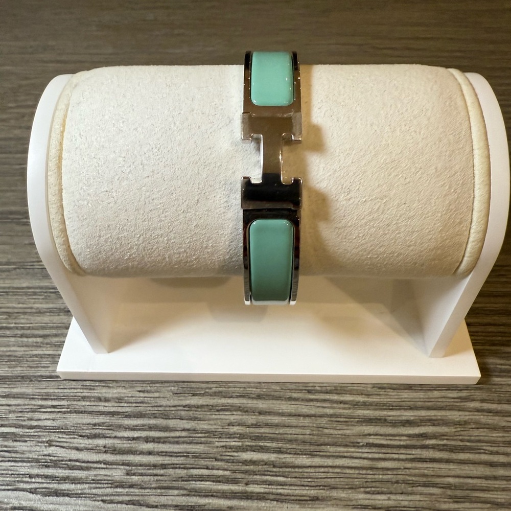 Hermes Clic H Vert Aqua/Palladium PM